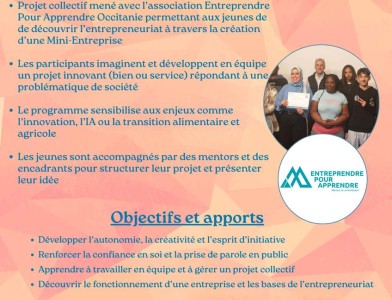 Initiez des jeunes à l'entrepreneuriat